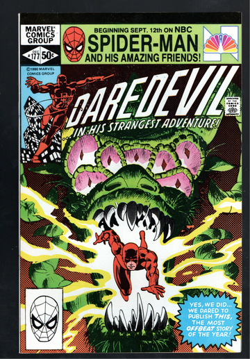 1981 Marvel Comic Book Daredevil #177 VF++ Electra Kingpin & the Hand