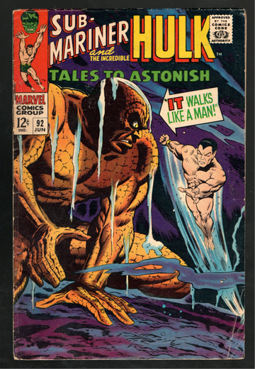 1967 Marvel Comic Book Tales To Astonish #92 VG++/Fine Silver Surfer Cameo