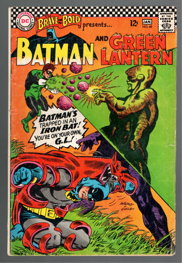 1967 DC Comic Book Brave & The Bold #69 Batman & Green Lantern VG++/F-