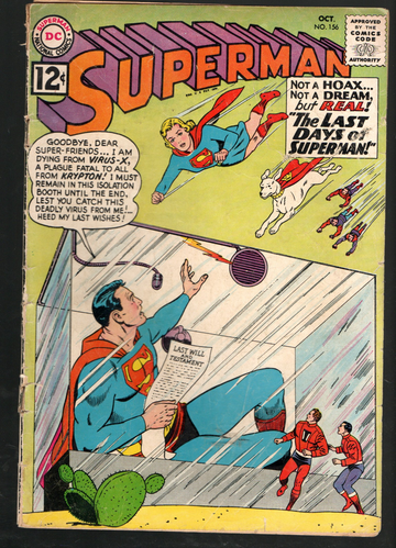 1961 DC Comic Book Superman # 156 VG++/Fine-