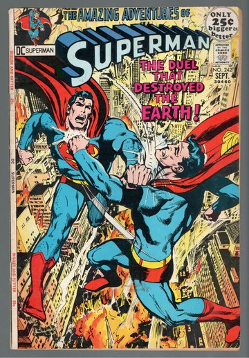 1967 DC Comic Book Silver Age Superman #242 VG++/F-- Condition