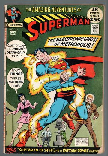 1968 DC Comic Book Silver Age Superman #244 F+/ VF- Condition