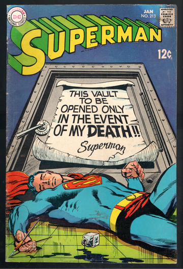  1966 Silver Age DC Comic Book Superman #213 VG++/F- 