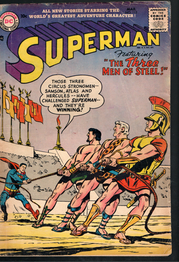  1959 Silver Age DC Comic Book Superman #112 G/VG MVS Missing