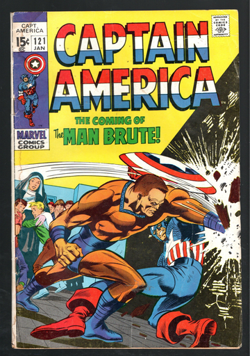 1965 Silver Age Marvel Comic Book #121 Captain America Nice VG/F