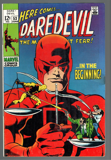 1968 Marvel Comic Book Daredevil Silver Age #53 VF++/NM- Barr Smith Art