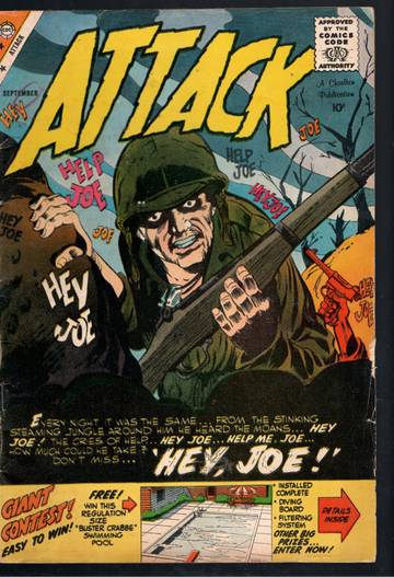  1958 Silver Age Charlton Comic Book Attack #57 VG+ 