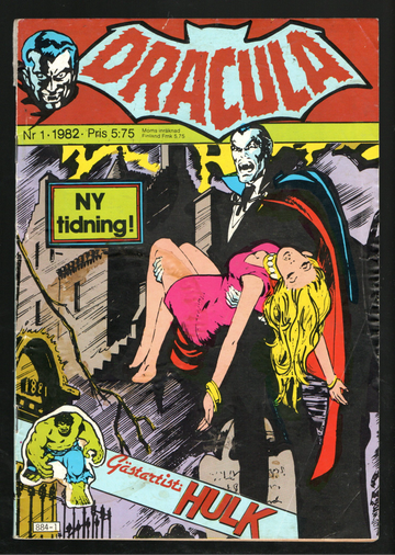 1982 Marvel Comic Book #1 Norwegion Same as TOD #1 F/VF