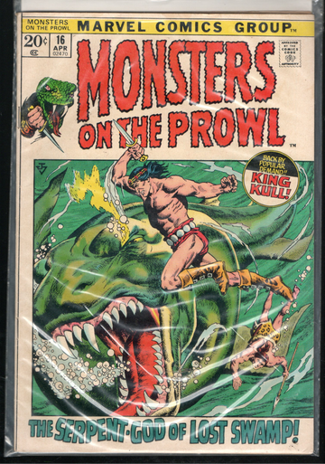 1973 Silver Age Marvel Comic Book Monsters On The Prowl # 13 15 16 Avg Fine++