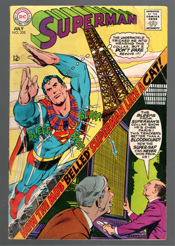 1970 DC Superman Comic Book #208 Mid Grade VG++