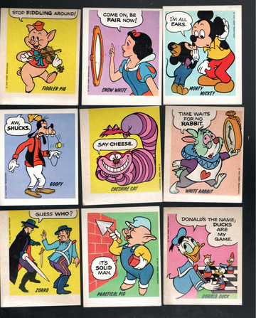 1974 Hanna Barberra Walt Disney Non Sport Cards Lot of 31 Mostly N