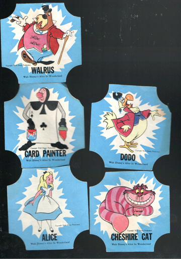 1950 Walt Disney Wonder Bread End Label Cards Non Sport Used Lot 5 Each G-VG