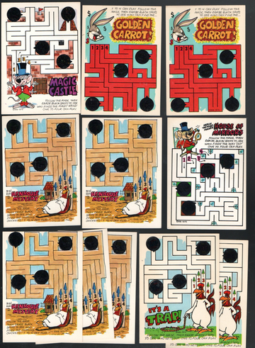 1974 Hanna Barberra Walt Disney Non Sport Cards Lot of 11 Game Cards Mostly NM Unused