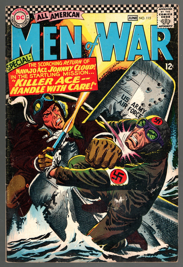 1964 DC Silver Age Comic Our Army At War Key Issue #115 VF Condition With Swastica On Cover