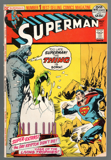 1967 Silver Age DC Comic Book Superman #251 F/VF or so Condition