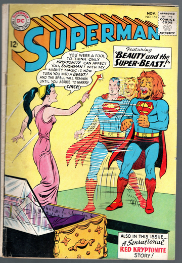 1960 Silver Age DC Comic Book Superman #165 VG- or so Condition
