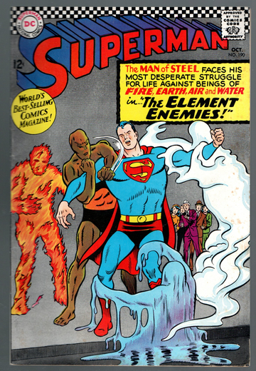 1967 Silver Age DC Comic Book Superman #190 VF+