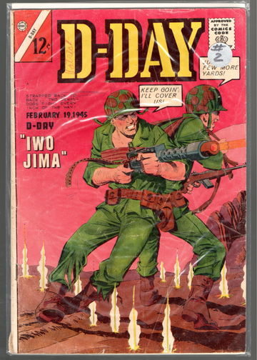1965 Dell Silver Age Comic Book Lot 2 Each D-Day #2 & #8 WWII Comics AVG VG