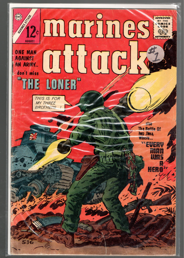 1964 Charlton Comics Silver Age Marines Attacks Lot 2 each #1 & #8 VG