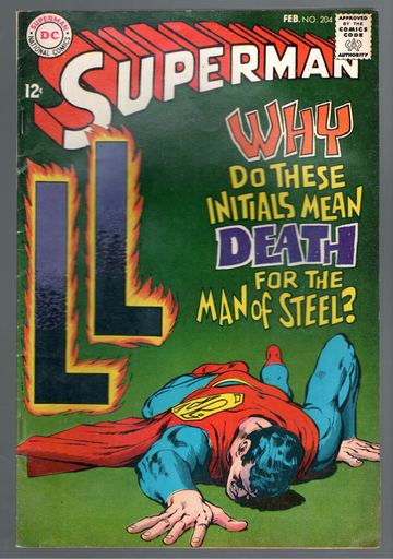 1967 DC Comic Silver Age Superman #204 VF+/- Condition