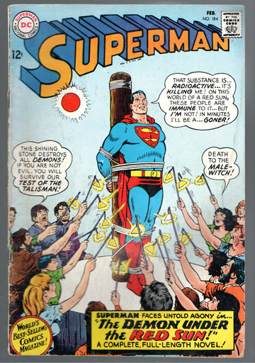 1966 DC Comic Silver Age Superman #184 VG+/- Or So Condition