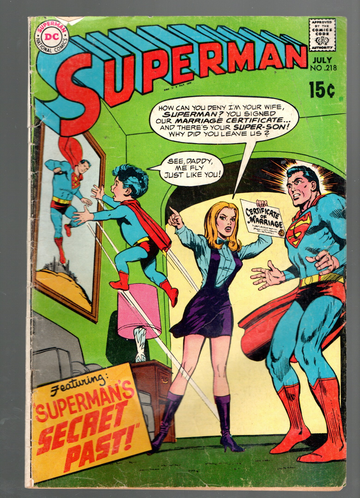 1966 DC Comic Silver Age Superman #184 VG+/- Or So Condition