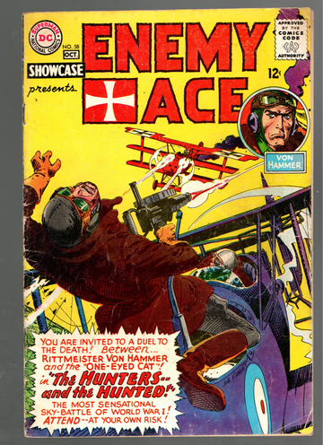 1965 DC Comic Book Silver Age Showcase Presents #58 Enemy Ace #2 Enemy Ace VG++/F-