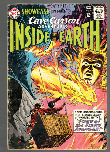 1963 DC Comic Book Silver Age Showcase Presents #49 Cave Carson Inside Earth #49 Good/VG-