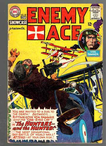 1965 DC Comic Book Silver Age Showcase Presents #58 Enemy Ace G/VG