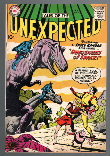 1960 DC Comics Silver Age Tales of the Unexpected #54 F++/VF+ Dinosaur Issue