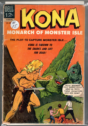 1965 Charlton Comics Kona of Monster Island Lot 5 15 17 18 19 21 Avg Gd-VG