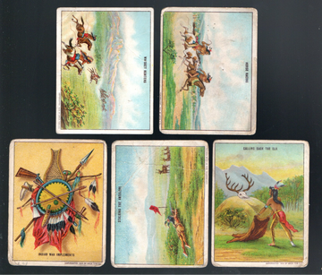 1910 Hassan T73 Indian Life in the 60's Non Sport Tobacco Cards Lot Low Grade
