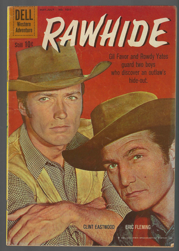 1960 Dell 4 Color Western Adventures Golden Age Comic #1097 Rawhide Clint Eastwood 2nd Ever Appearance VF--