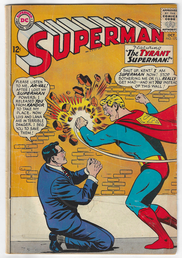 1969 DC Silver Age Comic Book Superman #172 VG Condition