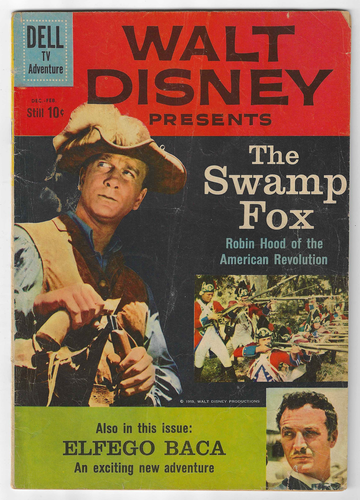1961 Dell Comic TV Adventure The swamp Fox #1 VG+/F- Condition Toth Art