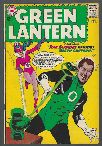 1962 Marvel Silver Age Comic Book Green Lantern #26 F+/VF-