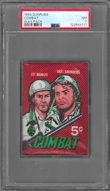 1964 Donruss Combat Non Sports Card Unopened Wax Pack Series #1 PSA NM 7