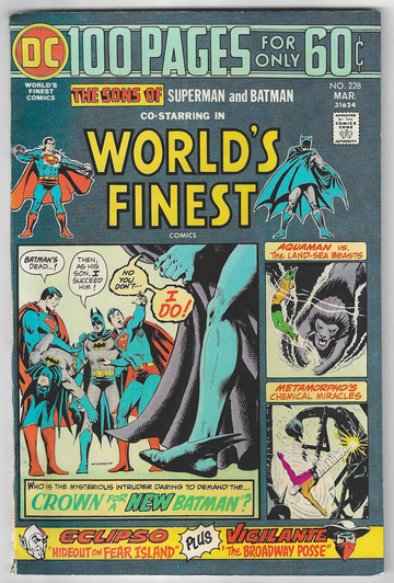 1973 DC Comic Book World's Finest #228 100 Page Giant Batman Superman in VF+++