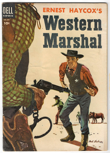 1955 Dell Golden Age Comic Book Four Color #591 Ernest Haycox's Western Marshall VG