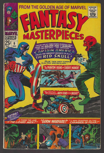 1966 Marvel Comic Book Fantasy Masterpieces #6 Capt. America Red Skull VG+/F-