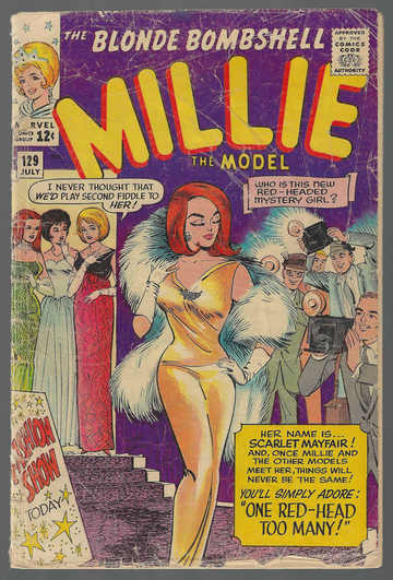 1962 Marvel Comic Silver Age Romance Comic Millie Model #129 Fair Condition 