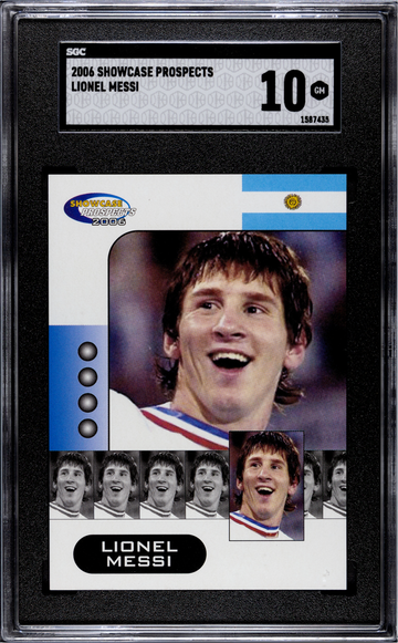 2006 Showcase Prospects LIONEL MESSI RC SGC 10 GEM MINT