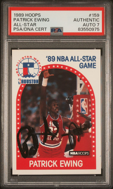 1989 Hoops #159 Patrick Ewing Autograph All Star PSA /DNA Auto Authentic