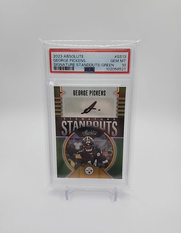 Psa 10 2023 Absolute Signature Standouts Green /25 George Pickens Ssp