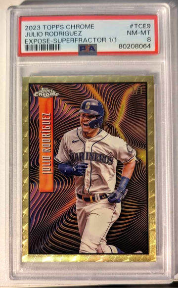 2023 Topps Chrome Julio Rodriguez Expose Superfractor 1/1 PSA 8 NM-MT