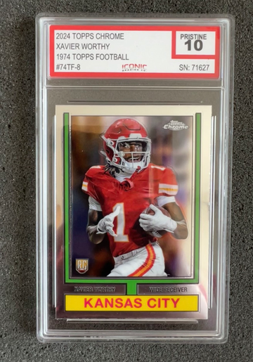 2024 Topps Chrome Xavier Worthy RC Iconic Grading 10