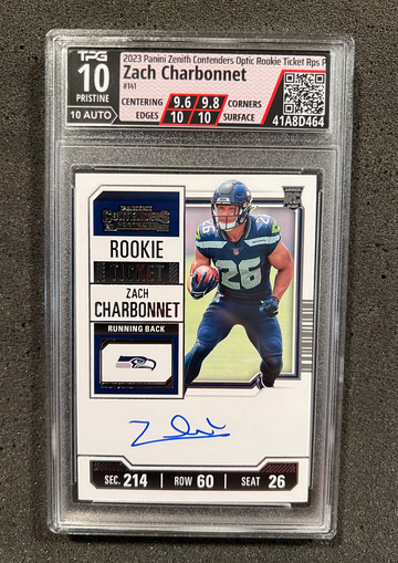 2023 Contenders Zach Charbonnet RC Auto TPG 10