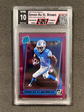 2021 Donruss Amon-Ra St. Brown RC /500 TPG 10