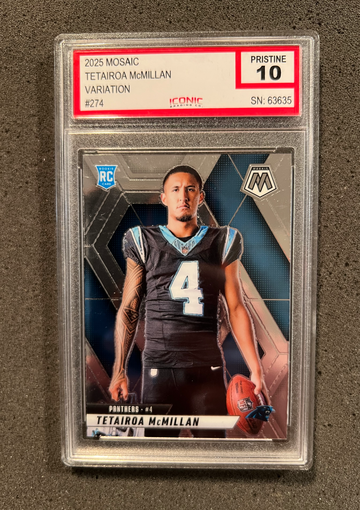 Tetairoa McMillan 2025 Mosaic Iconic Grading 10