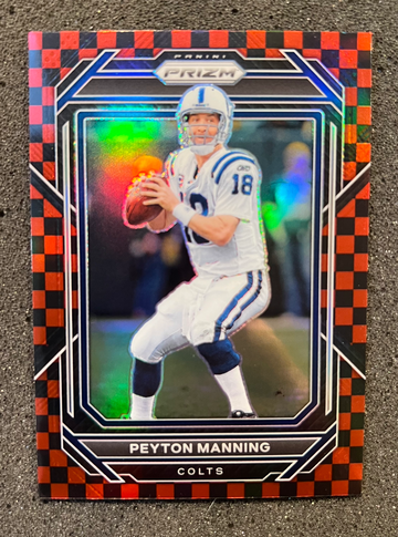 2022 Prizm Red & Black Checkered Peyton Manning